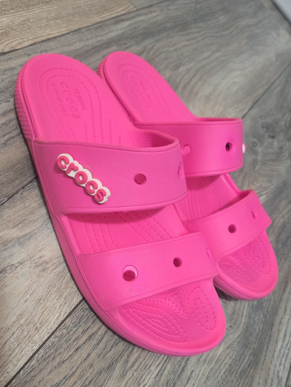 Hot Pink Croc Slides